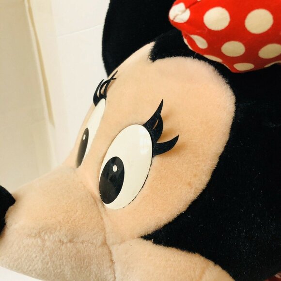 Walt Disney World Minnie Mouse Plush Red Polka Dot Dress Bow Doll 17" collect - Picture 3 of 4